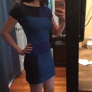 Cute blue cotton mini dress